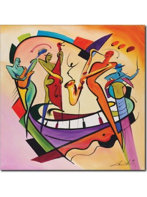 La Vita E Bella Soyut Müzisyenler Kanvas Tablo SY-1033