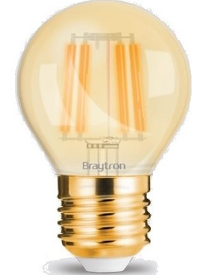 Braytron 4W-6W E27 G125 Amber LED Ampul-1 Li PAKET-2200K