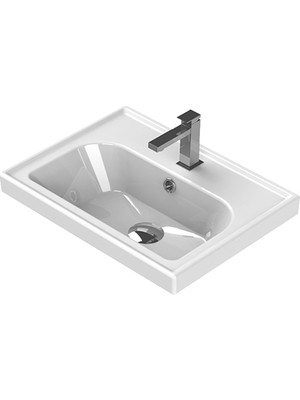 Turkuaz Seramik Cerastyle Frame Etajerli Lavabo 50 cm 030900U