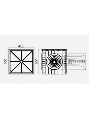 Luxwares 40x40 Plastik Rögar Menhol Kutusu