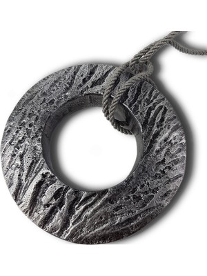 Alesta Home Döküm Halka Mıknatıslı Perde Tutucu Magnet 8x48cm - Metalik Gri, 100 cm