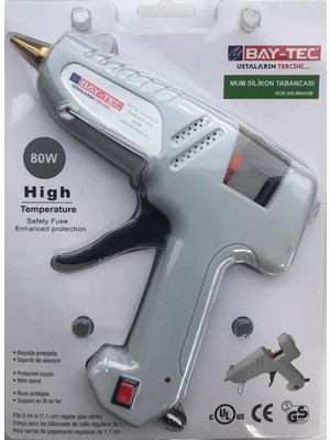 Bay-Tec MK0438 Sıcak Sılıkon / Mum Silikon Tabancası Kalın 80W