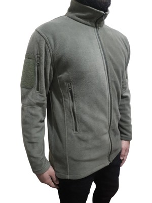 Baggor Haki (Yeşil) Renk Askeri Taktik Polar Mont Fermuarlı + 1 Adet Peç