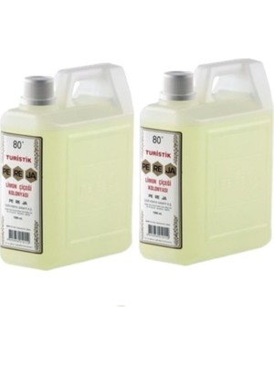 Pereja Limon Çiçekli Kolonya 80 Derece 2 x 1000 ml Ferahlatıcı ve Canlandırıcı