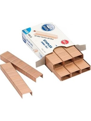 Delta Zımba Teli 24/6 5 Kutu 5000'li Kahverengi Renkli Sarf Malzeme Seti