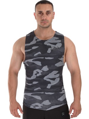 Big Sam Erkek Antrenman Atleti Kamuflaj Streç Performans Üstü Big Sam 2315