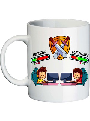 Biresimden Oyuncu Arkadaşa Isimli Gamer Kupa Bardak