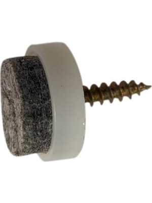 Dizaynaks Vidalı Kaydırmaz Sandalye Koltuk Masa Keçesi ve Zemin Koruyucu 4 Adet 28 mm