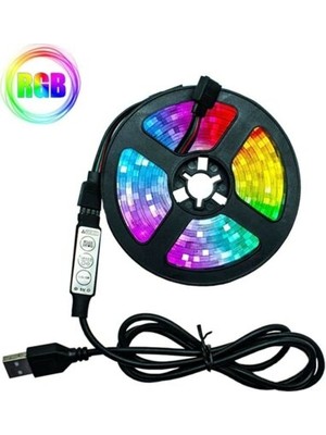 Tv Arkası Rgb Şerit LED Monitör Masa Aydınlatma Usb'li 3m