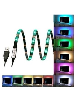 Tv Arkası Rgb Şerit LED Monitör Masa Aydınlatma Usb'li 3m