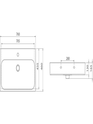 Turkuaz Cerastyle Pinto Etajerli Lavabo 75 cm 080000U