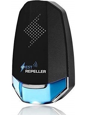 Ultrasonik Haşere ve Fare Kovucu Cihaz - Sessiz, Gece Işıklı, Ev Tipi, 1 Adet, Siyah-Mavi, Güneş Enerjisi Uyumlu