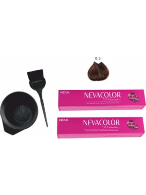 Neva Color Tüp Boya 6.3 Fındık Kabuğu 50 ml x 2'li + Boyama Seti