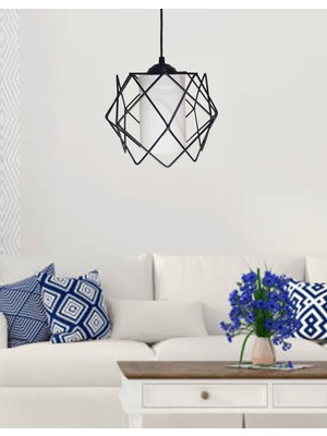 Etsylight Koza White Glass One Mutfak, Antre, Koridor Avize, Çocuk Odası Avize