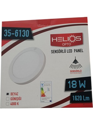 Helios Sensörlü LED Panel Armatür 18W Beyaz