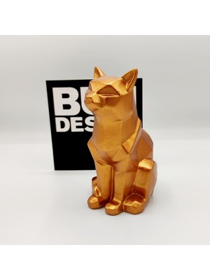 Bun Design Antik Bronz Kedi Biblo