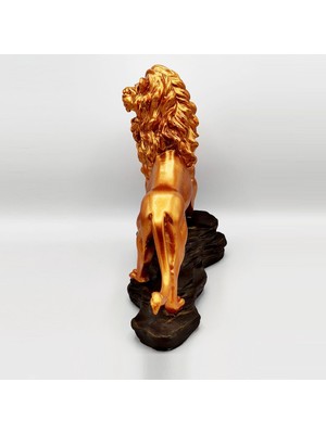 Bun Design Bronz Kaplı Aslan Biblo