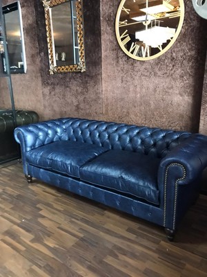 3A Mobilya 3A Premium Hakiki Deri Chesterfield