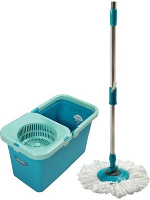 Motek Mt-19 Mop Set Mavi Plastik Malzeme ile Ergonomik Tasarım ve Yıkama Özelliği