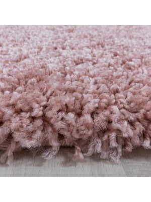 Carpettex Shaggy Halı Salon Halısı Yumuşak Yüksek Havlı Düz Rose Pembe Renklerde