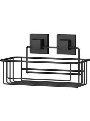 Tekno-tel Easyfıx Yapışkanlı Tek Katlı Banyo Rafı Mat Siyah EF254