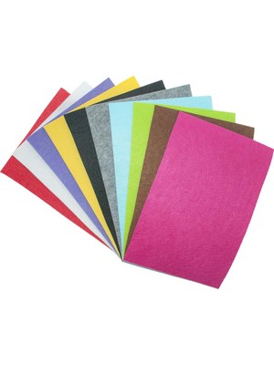 Toptan Keçe İnce Keçe Paketi Karışık Renkler 50 x 70 cm 10'lu