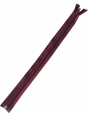 Angel Çanta Akssesuar Koyu Bordo Renk  Plastik Diş Fermuar 40 cm