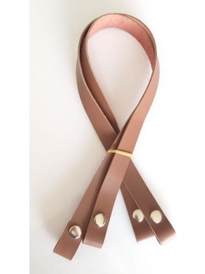 Angel Çanta Akssesuar Angel Çanta Aksesuar Gerçek Deri Sap Sütlü Kahve