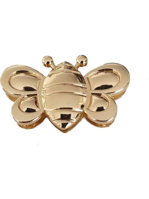 Angel Çanta Akssesuar Kelebek Model Mıknatıslı Kilit Light Gold