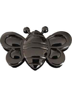 Angel Çanta Akssesuar Kelebek Model Mıknatıslı Kilit Füme