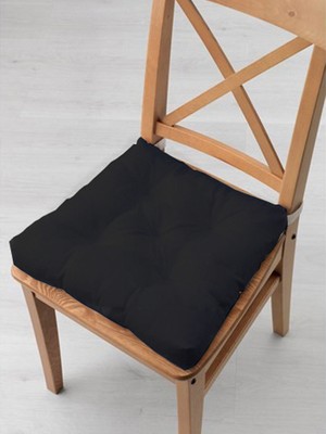 Tezkotekstil Pofidik Kare Sandalye Minderi 40 x 40 cm Siyah