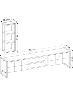 Decormet Paola Tv Sehpası Safir Meşe