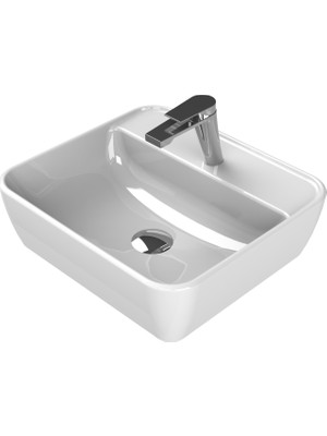 Turkuaz Cerastyle One Lavabo 46*42 cm (Batarya Delikli)