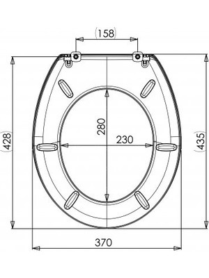 Luxwares 435X370 Nice Klozet Kapağı