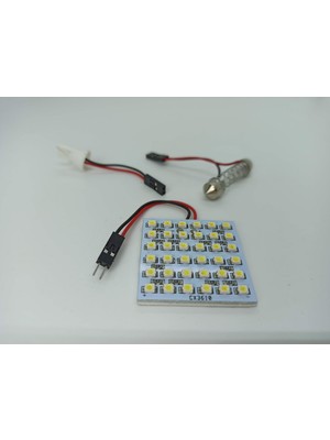 Güse Araç Içi Oto Aydınlatma Tepe Lambası 36 Smd 5050 LED Proje Panel Tavan Lamba 33-40MM