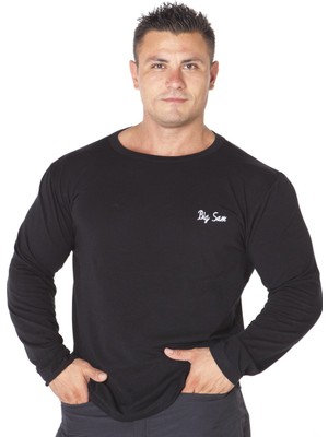 Big Sam Slim Fit Siyah Pamuklu Sweatshirt Big Sam 4587