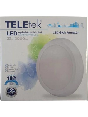 Teletek 22W LED Glob Günışığı 4000K