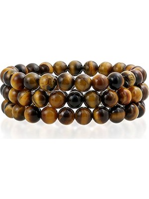 Kusakli Üçlü Doğaltaş Bileklik Seti