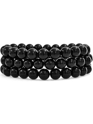 Kusakli Üçlü Doğaltaş Bileklik Seti