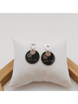 Modamugo Çelik With Love Sedef Küpe - Rodyum