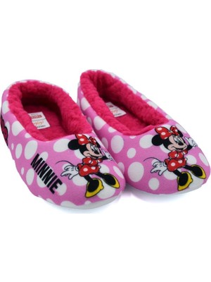 Minnie Mouse Kız Çocuk Pembe Ev Babeti Panduf