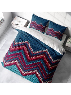 Monohome Örgü 3D Pamuk Saten Çift Kişilik Nevresim Takımı