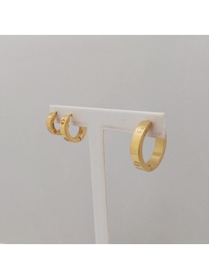 Modamugo Çelik Halka Küpe - Gold