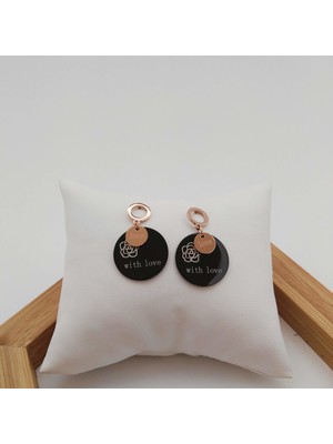 Modamugo Çelik With Love Sedef Küpe - Rose