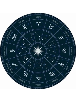 Sticker Atölyesi Astroloji Yıldız Haritası Burç Zodiac Sticker - 30025