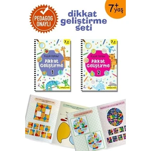 Küçük Dahiler Dikkat Geliştirme Seti - 7+ Yaş - 2 Kitap Takım