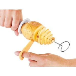 Pi İthalat Spiral Patates Dilimleyici Aparat Çubukta Patates Cips Yapma