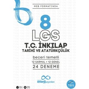 Sonsuz Enerji Yayınları LGS T.C. İnkılap Tarihi ve Atatürkçülük 24 Deneme
