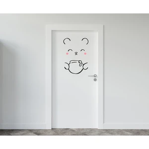 Elka Bayrak Sevimli Ayıcık Kapı Sticker