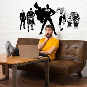 Süper Kahramanlar Duvar Sticker